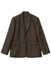Retro Women Blazers Korean Casual Laple Loose Solid Office Lady Suit Jackets Female Clothing Spring Autumn
