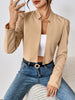 Long Sleeve Commute Simple Casual Knitted Jacket Outerwear for Women
