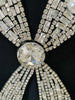High Street Designer Runway Suit Set Women's Diamonds Beaded Short Blazer Skirt Suit