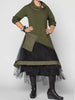 Women's Dress Cowl Neck Patchwork Mesh Tiered Long Sleeve Maxi Dress Vintage Casual A-Line Aysmmetric Hem Dress-ONLY Black Part