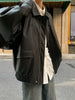 Vintage PU Leather Jacket Women High Street Techwear Oversized Moto Biker Coats BF Punk Loose Casual Cropped Outerwear