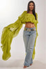Square Neck Flowy Tunic Blouse Batwing Long Ruffle Maxi Cape Sleeve Loose Chiffon Blouse Women Boho Casual Elegant Flowy Shirt