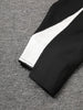 Women Black Irregular Color-block Big Size Blazer Lapel Long Sleeve Jacket Tide Spring Autumn 1DF308001