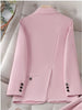 Autumn Winter Women Blazer Ladies Long Sleeve Formal Jacket Coat Black Pink Apricot Blazers Female Casual Tops Outerwear
