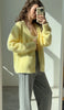 Women Knitted Thick Cashmere Wool Cardigan Chic V Neck Single Breasted Long Sleeve Sweater Fall Winter Coat Outwear