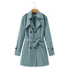 Women's Windbreaker Mid-Length Trench Coat Spring Korean Slim Waist British Casual Autumn Coat With Belt Outwear