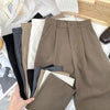 Fall Spring Black Suit Haren Pants Women Elastic High Waist Casual Trousers Woman Korean Style Solid Office Pant