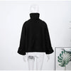 Elegant Solid Stand Collar Short Coat Women Casual Loose Button Full Sleeve Outwear Autumn Winter Streetwear