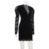 Long Sleeve Deep V Neck Autum Women Dresses Sheath Bodycon Sexy Club Lace Sheer Female Outfits Party Vestidos Hip Wrap