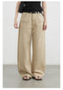 Women Jeans Solid Loose Casual Split Wide Leg Denim Pant Workwear Female Trousers Spring Autumn