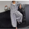 Spring Fall Women's 2 Piece Set Suit Office Lady Floral Striped Loose Blazer Casual Wide Leg Pants Suits For Women Clothing