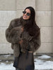 Modern Faux Fur Like Plush Jacket Autumn Winter Women's Warm Trench Coat Thicken Lady's Party Street Wear