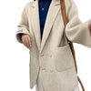 Double-sided Cashmere Coat Long Wool Thickened Suit Style Thickened Loose Wool Jacket Coat for Women