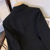 Korean Profession Office Lady Blazer Double-Breasted Metal Buttons Suit Jacket All-Match Temperament Spring Outwear