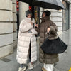 Winter Long Parkas Coat for Women Korean Oversized Stand Collar Cotton-Padded Jacket Windproof Warm Thick Parkas Outerwear