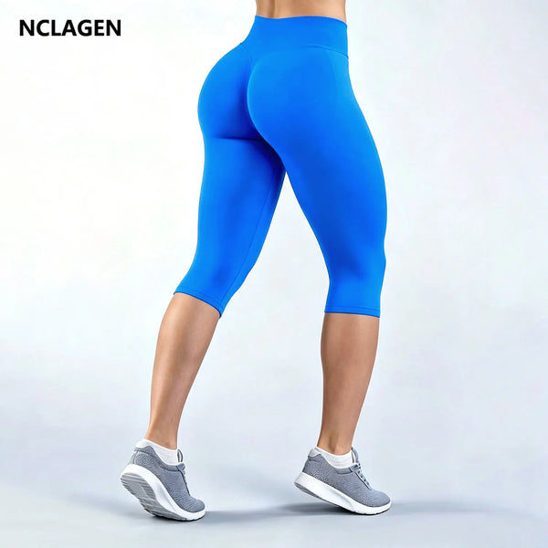 Seamless Yoga Capri Pants Women Quick Dry Running Sportswear Outdoor Fitness Leggings Gym Clothes Workout Sports Tights