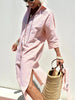 Autumn Long Sleeve Shirt Dress Elegant Belt Long Dress For Women Print Button Lapel Neck Casual Dresses Robe Femme