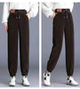 Winter Thickened and Padded Corduroy Pants Women Women's Loose Bunched Feet Harlan Pants Sweatpants Women
