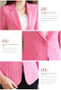 Pink Women Blazer Formal Business Office Lady Work Suit Pockets Jackets Slim Female Casual Top Korean Suit Coat Spring Autumn