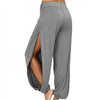 Women Yoga Pants High Waisted Slit Wide Leg Haren Pants Gym Leggings Casual Solid Hollow Workout Trousers Gym Home Wear