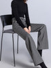 Woman Trousers Autumn Winter Baggy High Waist Loose Tweed Pants for Women Straight Leg Casual Chic and Elegant Xxl Slacks Nylon
