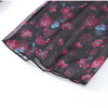 Women Chic Floral Print Deep V Neck Long Sleeved Waist Cinching Dress Layered Ruffle Hem Mini Dresses Elegant Party Daily Robes