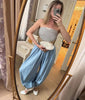Casual Loose Jogger Bloomers Pants Women High Waist Trousers Female Loose Pleated Bloomers Pants Streetwear