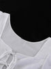 Black Lace-Up Dresses Woman Elegant Square Neck Long Sleeve Dresses Casual High Waisted Ankle-Length Dress