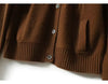 100% pure cashmere cardigan women's winter coat thickened loose knit sweater coat