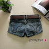 Women Booty Shorts Skinny Low Waist Sexy Mini Jeans Short Zippers Slim Without Belt Female Denim Pants
