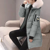 Women Winter Jackets Down Cotton Hooded Tops Large Size Parkas Mujer Coats Long Coat Female Fur Collar Outfits Year