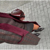 Woolen Plaid Long Coat Women Turn-down Collar Loose Long Sleeve Button Elegant Outwear Female Thicken Spring Street Jacket