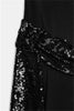 Women Backless Sequin Patchwork Maxi Dress Elegant Wide Sleeve Long Gowns Feminine Evening Party Daily Robes
