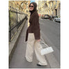Brown Suede Belt Short Trench Coat Women High Funnel Collar Epaulet Raglan Sleeve Waist Tie Coats Vintage Autumn Commuter Jacket