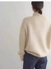 Autumn and Winter Thick Cashmere Sweater Women High Neck Pullover Sweater Warm Loose Knitted Base Sweater Jacket Tops
