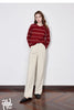 Women Casual Pants Autumn and Winter Mid Waist Workwear Style Straight Woolen Pants