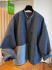 Korean Style Single Breasted Coats Women Autumn Patchwork Gray Loose Casual Coats