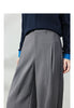 Women's Wide Leg Suit Pants Fall Drapey Seam Detail Tailored Office