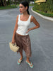 Lace Patchwork Satin Lace Up Shorts Women Sexy Hollow Out High Waist Drawstring Half Pants Wide Leg Trousers Chic Lady Partywear