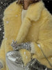 Thicken Faux Fur Short Coats Women Solid Warm Long Sleeves Lapel Loose Fluffy Overcoats Lady Winter High Street Outerwear