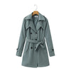 Women's Windbreaker Mid-Length Trench Coat Spring Korean Slim Waist British Casual Autumn Coat With Belt Outwear