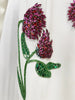 High Street Designer Party Vestido Women's Flowers Diamonds Beaded Slit Sleeve Long Maxi Dress