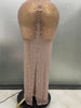 Sexy Sparkly Silver Rhinestone See Through Mesh Long Dress Women Evening Birthday Party Bar Stage Show Costume