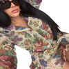 Women's Dress Set Long Sleeve Floral Print Tops Jackets and Mini Skirt Suit Fall Winter Two 2 Piece Sets Outfits