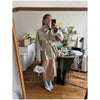 Solid Stand Collar Trench Coats Women Elegant Long Sleeve Double-breasted Belt Jacket Autumn Lady Commuting Outwear