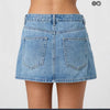 Washed Denim Skirt Women Simple All-match Girl Mini Skirts Temperament Commuting Style Female Clothing