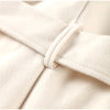 Elegant Fleece Women's Coat Solid V-neck Long Sleeve Belted Lace-Up Cardigan Jacket Autumn Winter Outerwear Female Tops