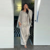 Sequined Tassel Oversized Shawl Tops Women Sexy Roud Neck Long Sleeve Shining Loose Fitting Capes Chic Ladies Partywear Clubwear