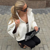 Casual Pu Leather Women's Jacket Chic Solid Long Sleeve Stand Collar Female Outwear Autumn Winter Street Short Lady Jacket