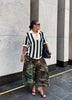 Women's Camouflage Wide Leg Pants Loose Casual High Waist Trousers Vintage Pockets Cropped Pants Streetwear Harajuku Capris